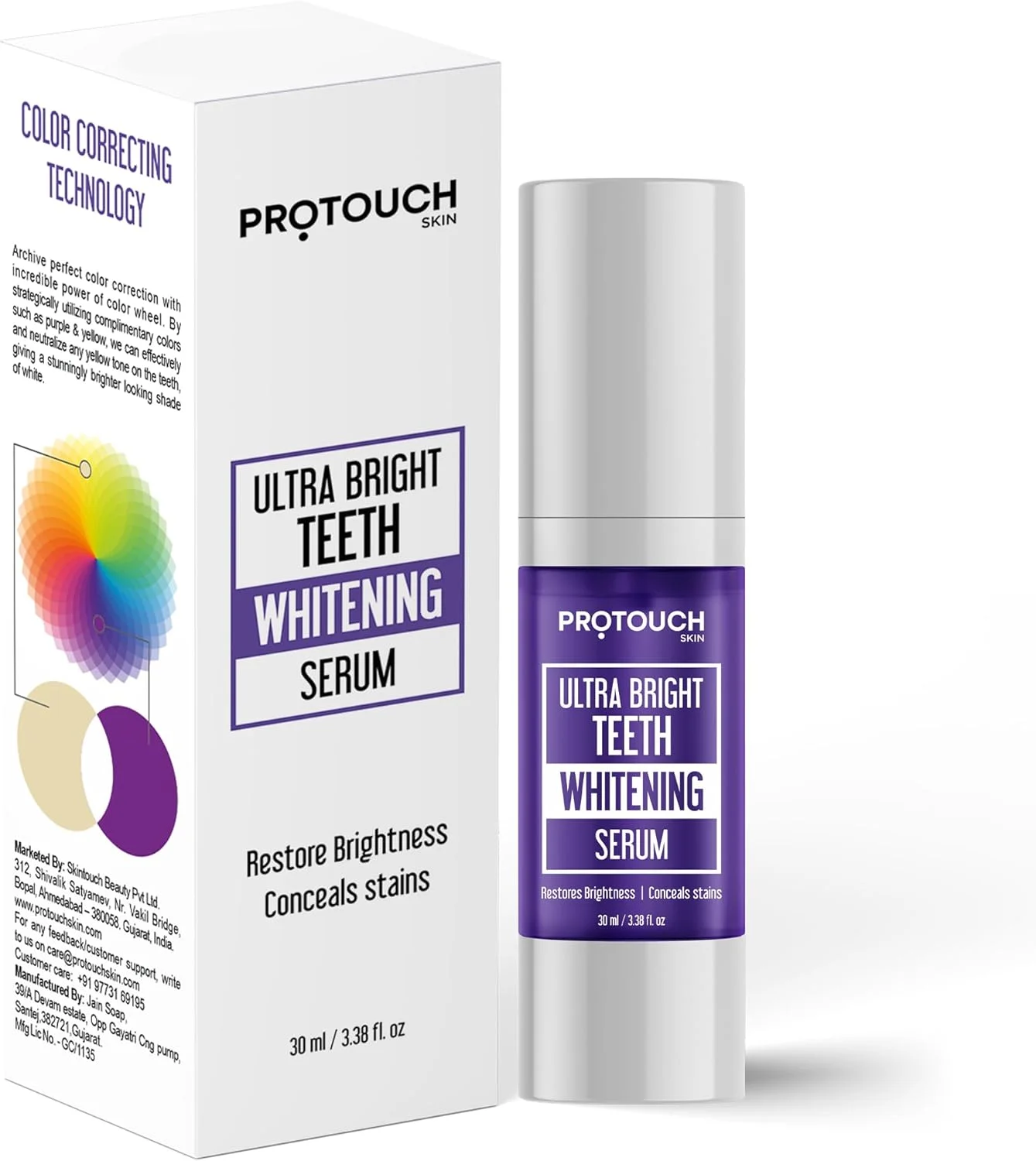 سرم سفید کننده دندان پروتوچ با درخشندگی فوق العاده | اصلاح کننده رنگ دندان | خمیر دندان بنفش برای سفید کردن دندان | از بین بردن لکه های دندان | بی خطر برای مینای دندان و سفید کننده موثر دندان | 30 میلی لیتر سرم سفید کننده دندان پروتوچ با درخشندگی فوق العاده | اصلاح کننده رنگ دندان | خمیر دندان بنفش برای سفید کردن دندان | از بین بردن لکه های دندان | بی خطر برای مینای دندان و سفید کننده موثر دندان | 30 میلی لیتر