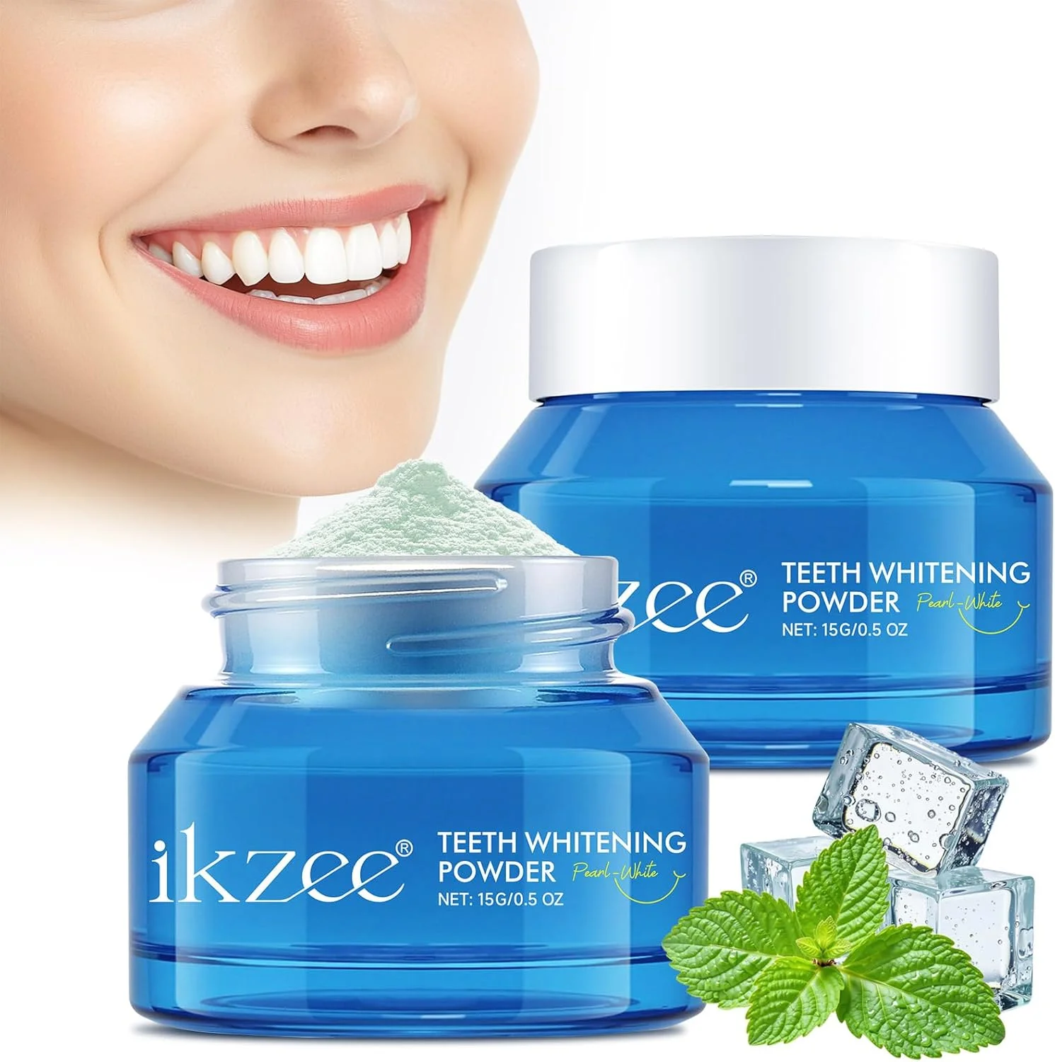 پودر سفید کننده حرفه ای 15 گرم - فرمول بدون پراکسید با هیدروکسی آپاتیت و PAP+، از بین برنده لکه های قهوه و سیگار، ترمیم کننده لاک ناخن، اثر فوری و محافظت 12 ساعته