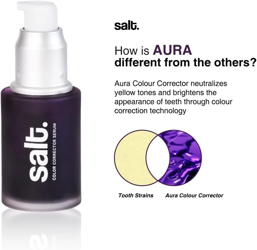 سرم اصلاح کننده رنگ دهان نمکی - سفید کننده فوری دندان | وگان و بدون فلوراید | غیر تهاجمی و غیر سایشی | خنثی کننده رنگ های زرد | فرمول طبیعی | 30 میلی لیتر سرم اصلاح کننده رنگ دهان نمکی - سفید کننده فوری دندان | وگان و بدون فلوراید | غیر تهاجمی و غیر سایشی | خنثی کننده رنگ های زرد | فرمول طبیعی | 30 میلی لیتر