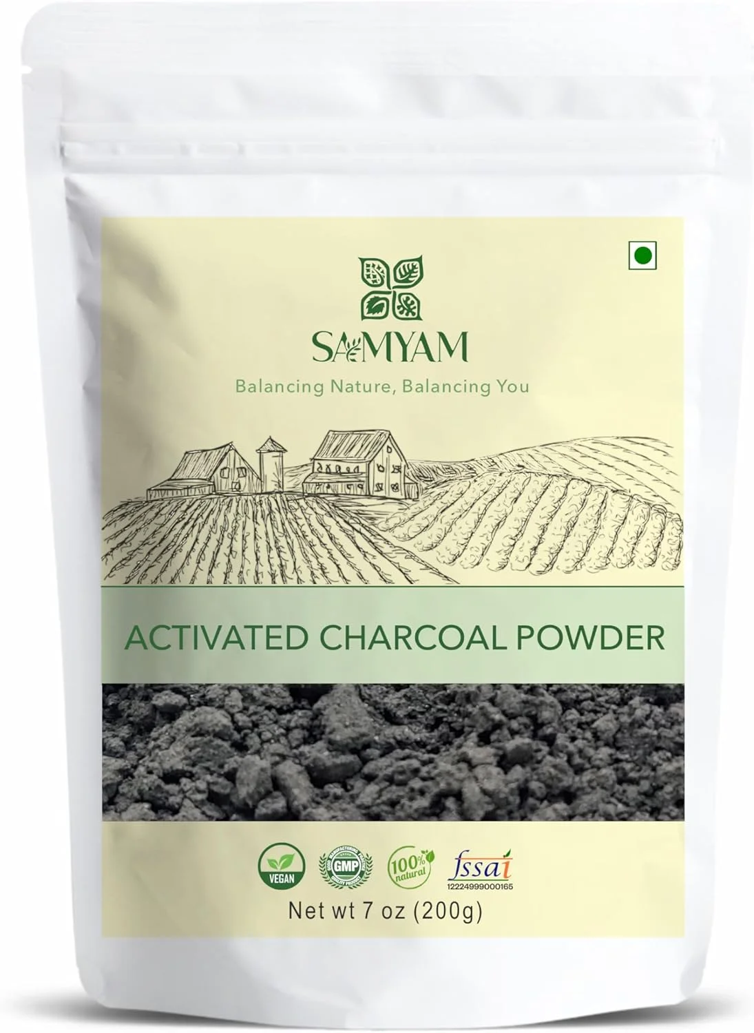 پودر زغال فعال خوراکی سامیام از پوسته نارگیل، 200 گرم (7 اونس) | سم زدایی، سفید کننده دندان، صابون سازی پودر زغال فعال خوراکی سامیام از پوسته نارگیل، 200 گرم (7 اونس) | سم زدایی، سفید کننده دندان، صابون سازی