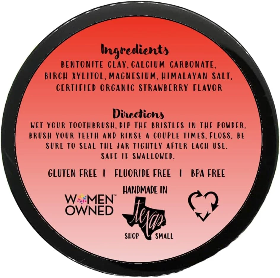 پودر دندان معدنی گیاهی ترمیم کننده مینای دندان Simply Sooney با طعم توت فرنگی برای کودکان | سفید کننده طبیعی | دندان های قوی تر 42 گرم