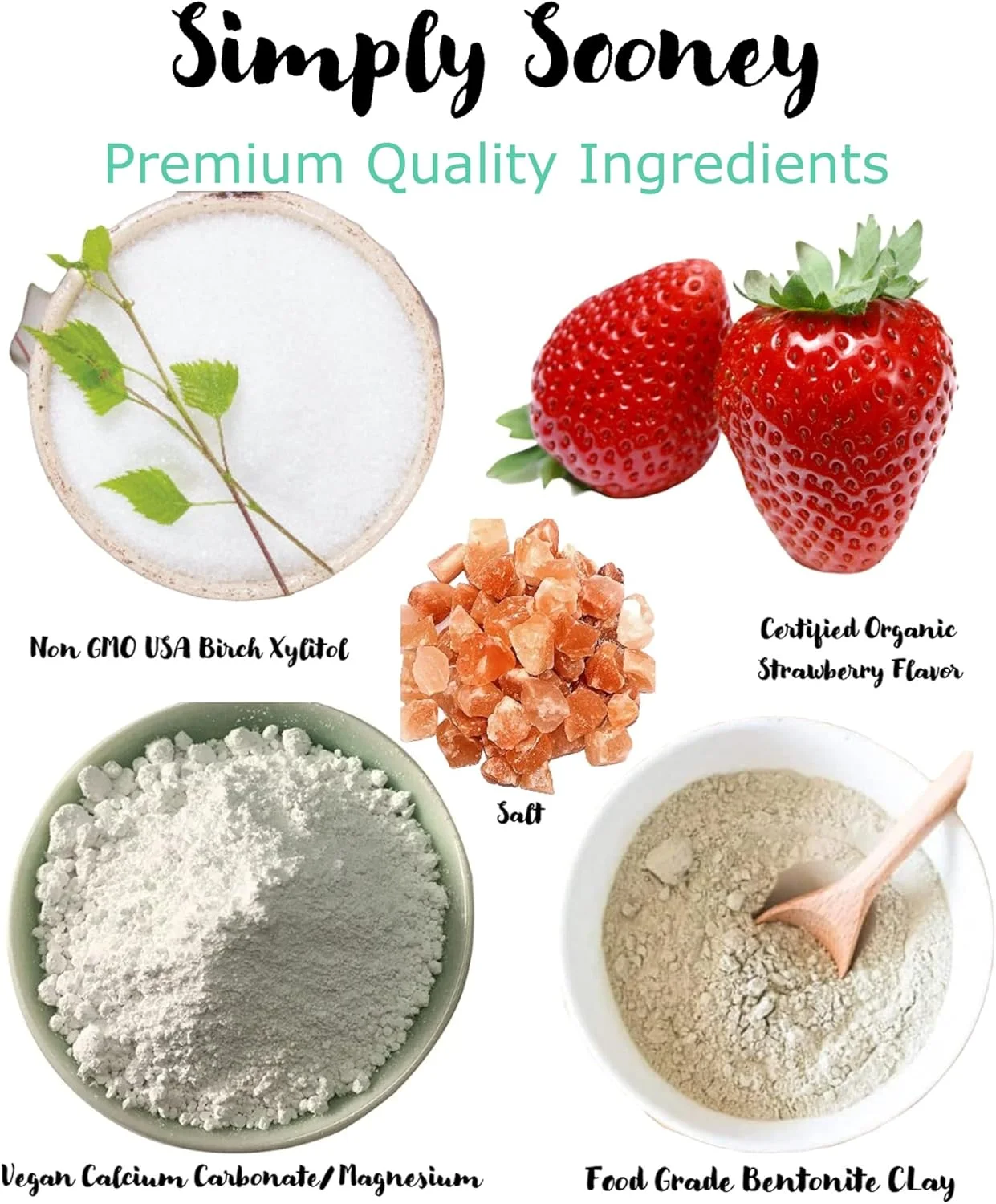 پودر دندان معدنی گیاهی ترمیم کننده مینای دندان Simply Sooney با طعم توت فرنگی برای کودکان | سفید کننده طبیعی | دندان های قوی تر 42 گرم