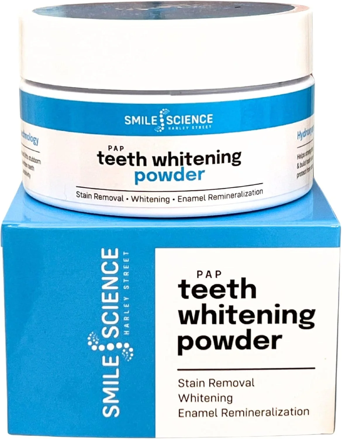پودر سفید کننده دندان اسمایل ساینس هارلی استریت - از بین بردن لکه - معدنی سازی مجدد مینای دندان - پودر دندان برای از بین بردن لکه های دندان - خمیر دندان سفید کننده - ظرف 30 گرمی