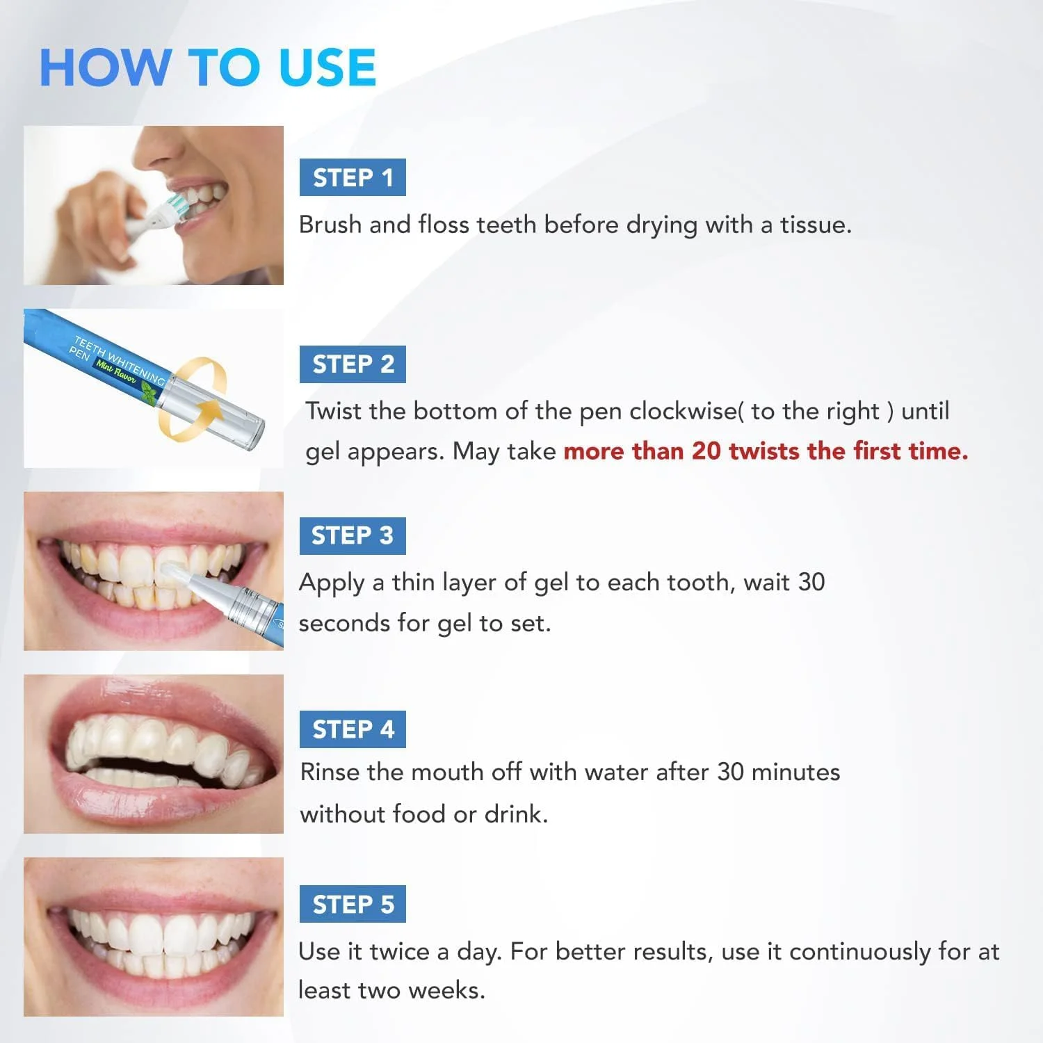 دو عدد قلم سفید کننده دندان، اسانس سفید کننده دندان، پاک کننده لکه دندان، کیت سفید کننده دندان، حذف سریع و موثر لکه دندان (طعم نعناع طبیعی) دو عدد قلم سفید کننده دندان، اسانس سفید کننده دندان، پاک کننده لکه دندان، کیت سفید کننده دندان، حذف سریع و موثر لکه دندان (طعم نعناع طبیعی)