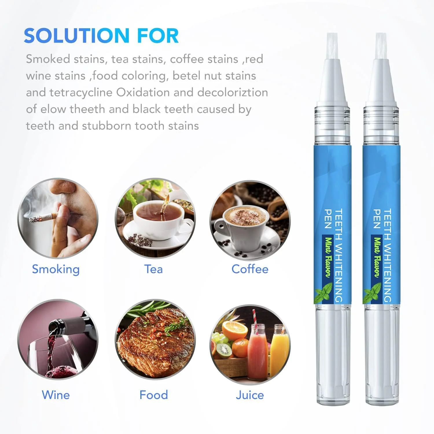 دو عدد قلم سفید کننده دندان، اسانس سفید کننده دندان، پاک کننده لکه دندان، کیت سفید کننده دندان، حذف سریع و موثر لکه دندان (طعم نعناع طبیعی) دو عدد قلم سفید کننده دندان، اسانس سفید کننده دندان، پاک کننده لکه دندان، کیت سفید کننده دندان، حذف سریع و موثر لکه دندان (طعم نعناع طبیعی)