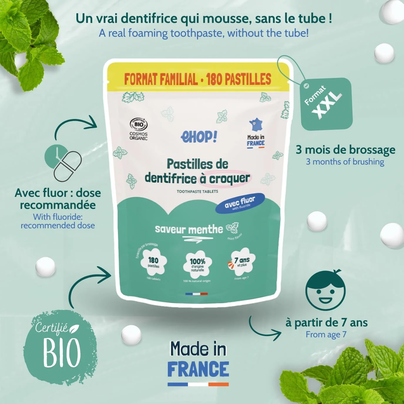 یک بسته ۱۸۰ عددی آدامس جویدنی، تولید فرانسه، ایده آل برای مسافرت، صرفه جویی در فضا (۱۸۰ عدد، نعنایی) یک بسته ۱۸۰ عددی آدامس جویدنی، تولید فرانسه، ایده آل برای مسافرت، صرفه جویی در فضا (۱۸۰ عدد، نعنایی)