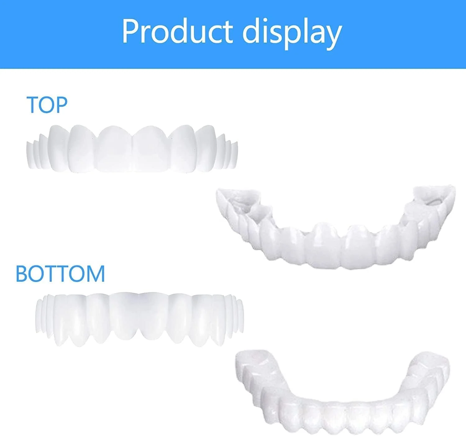 روکش فوری دندان SYOSI، 2 جفت - دندان های موقت زیبایی برای مردان و زنان با دندان های نامناسب - روکش گیره ای برای لبخند بالا و پایین روکش فوری دندان SYOSI، 2 جفت - دندان های موقت زیبایی برای مردان و زنان با دندان های نامناسب - روکش گیره ای برای لبخند بالا و پایین
