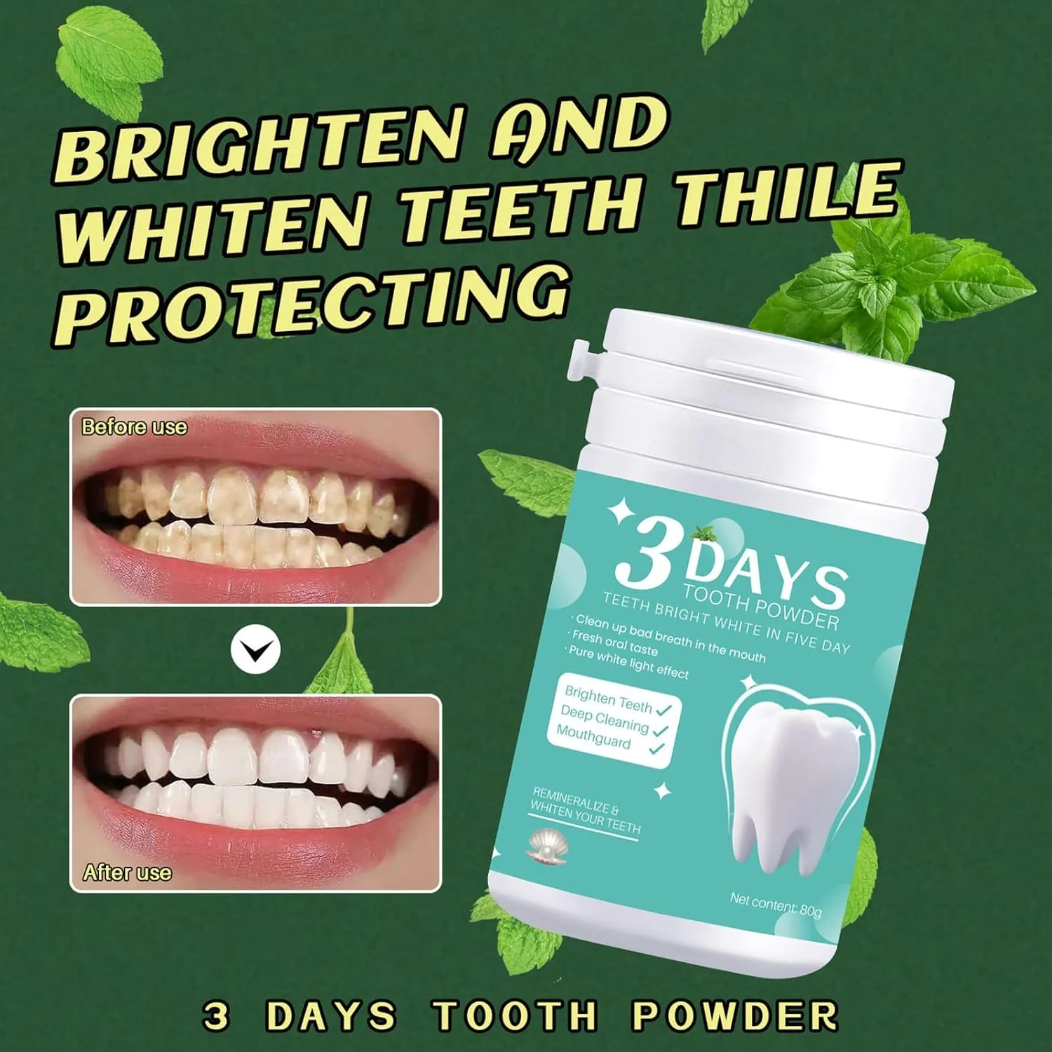 پودر سفید کننده دندان، پودر دندان سازگار با مینای دندان، سفید کننده و از بین برنده لکه، پاک کننده عمیق نعنایی و مروارید دندان معدنی کننده مجدد (آبی) پودر سفید کننده دندان، پودر دندان سازگار با مینای دندان، سفید کننده و از بین برنده لکه، پاک کننده عمیق نعنایی و مروارید دندان معدنی کننده مجدد (آبی)