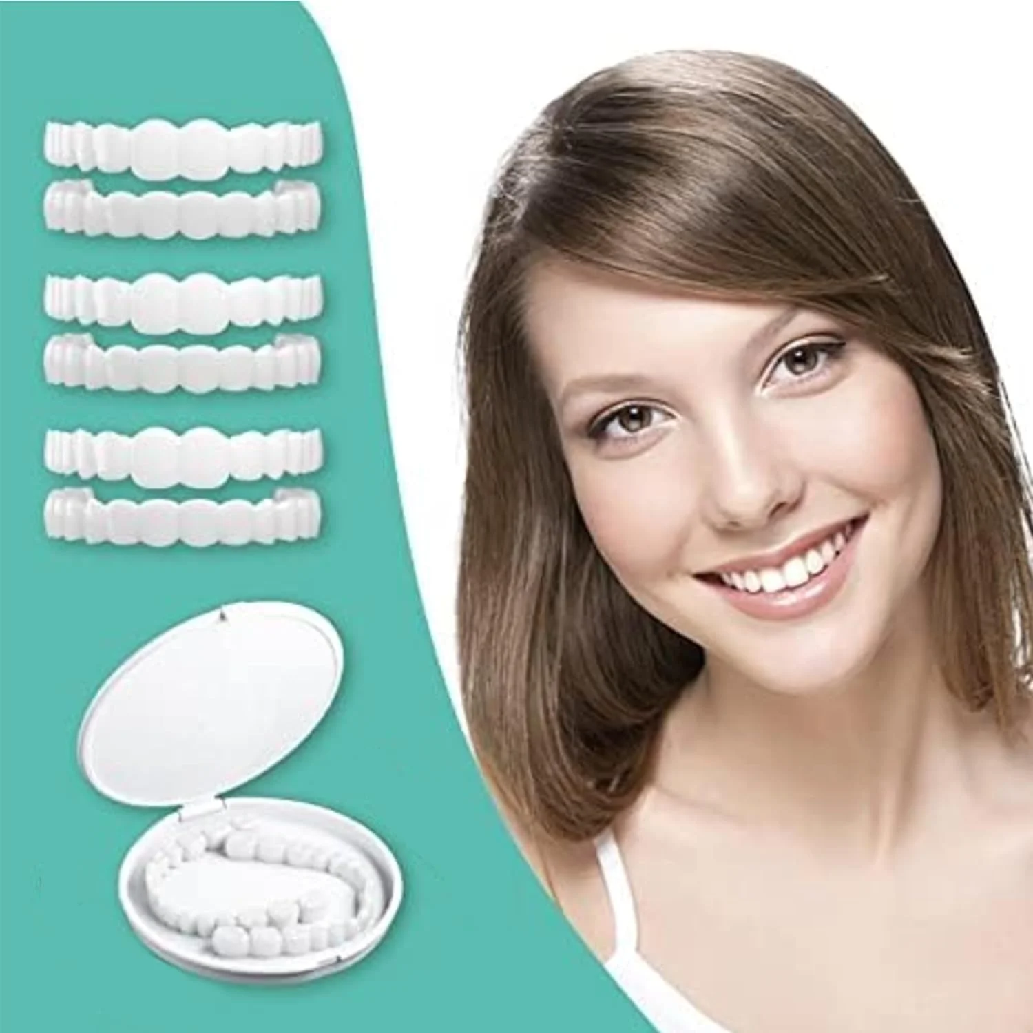 3 جفت روکش دندانی فوری برای مردان و زنان، پوشش موقت دندان برای پنهان کردن نواقص، بدون درد، بدون تزریق، بدون تراشیدن، راه حلی مطمئن، سفید 3 جفت روکش دندانی فوری برای مردان و زنان، پوشش موقت دندان برای پنهان کردن نواقص، بدون درد، بدون تزریق، بدون تراشیدن، راه حلی مطمئن، سفید