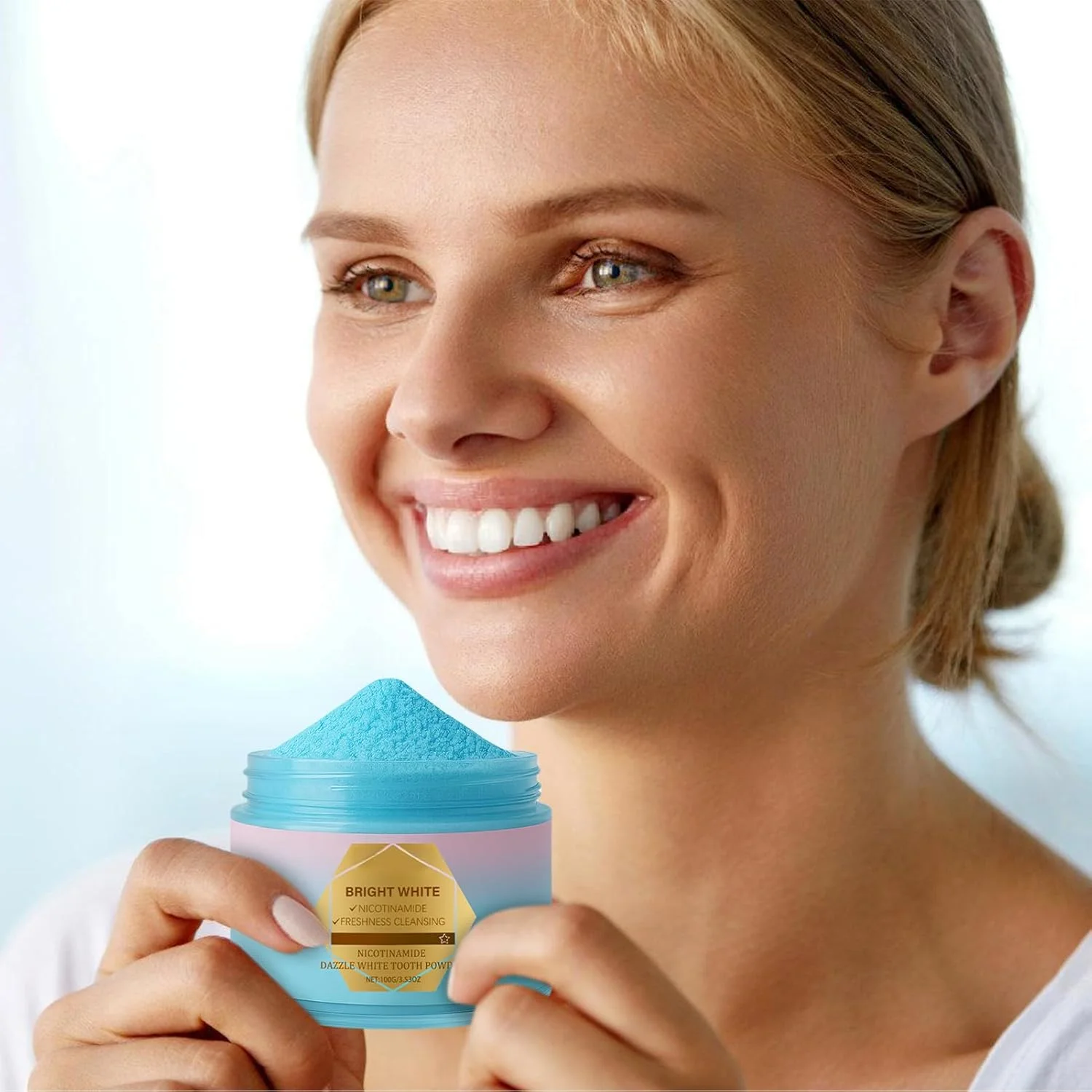 پودر دندان - محافظت از دندان | پودر دندان ملایم ارگانیک با بافت ظریف برای تنفس با طراوت برای افراد سیگاری، سالمندان، بزرگسالان