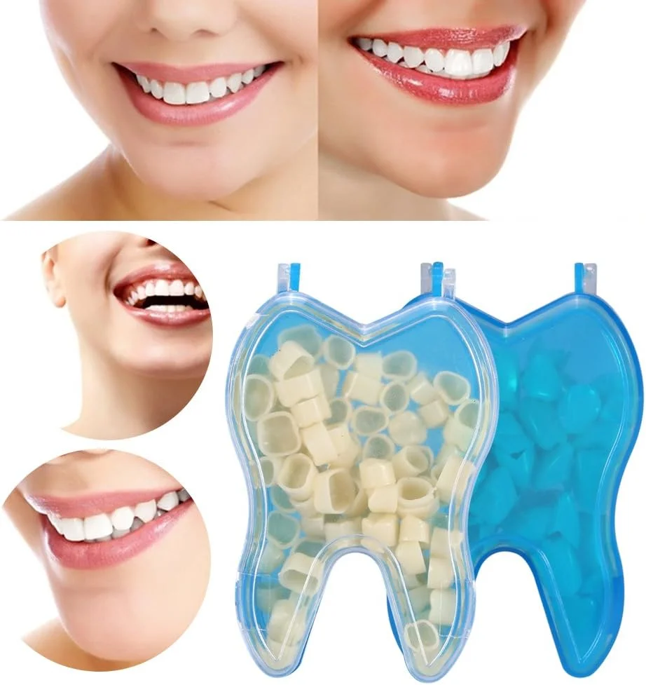 ۵۰ عدد روکش دندان، ۲ نوع روکش موقت مقاوم دندان با اندازه های مختلف مراقبت از دهان روکش قدامی (دندان های خلفی)