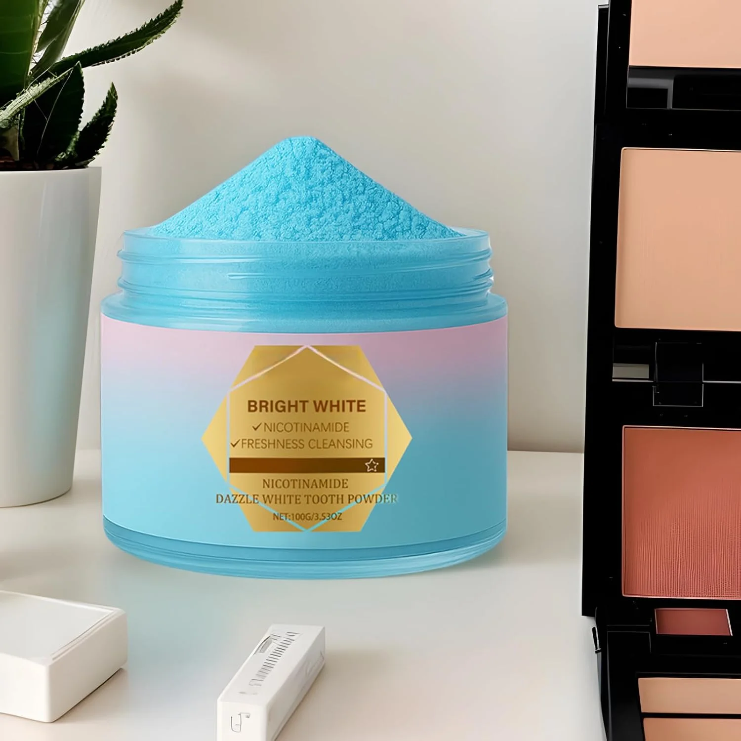 پودر دندان - محافظت از دندان | پودر دندان ملایم ارگانیک با بافت ظریف برای تنفس با طراوت برای افراد سیگاری، سالمندان، بزرگسالان