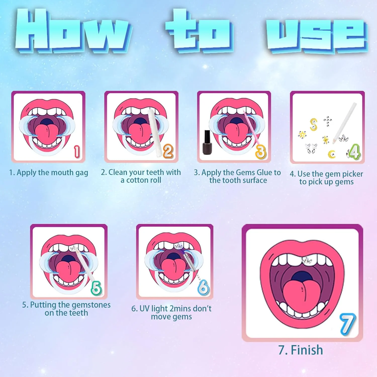 کیت نگین دندان، جواهرات دندانی شیک و خودساز با کریستال های براق، کیت استارتر تزئین نگین دندان، کیت نگین دندان کیت نگین دندان، جواهرات دندانی شیک و خودساز با کریستال های براق، کیت استارتر تزئین نگین دندان، کیت نگین دندان
