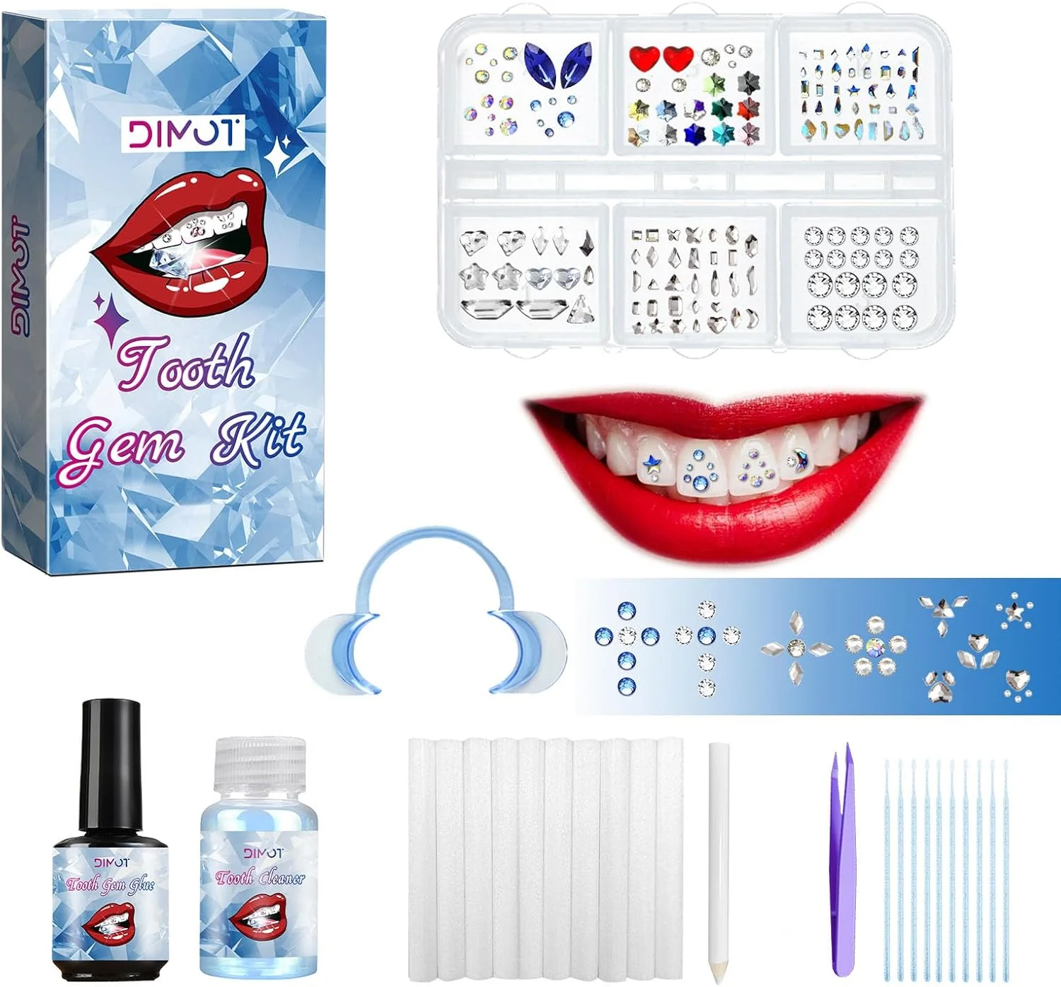 کیت نگین دندان با نور، مدل جدید ۲۰۲۵ برای آقایان و بانوان