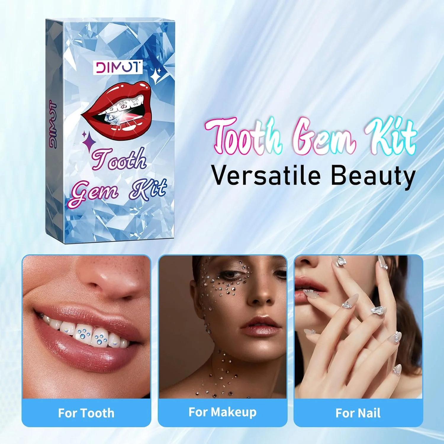 کیت نگین دندان با نور، مدل جدید ۲۰۲۵ برای آقایان و بانوان