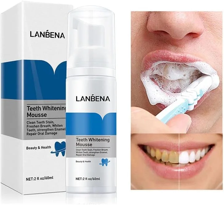 موس سفید کننده دندان توز 60 میلی لیتر، اسانس سفید کننده دندان، پاک کننده بهداشت دهان و دندان