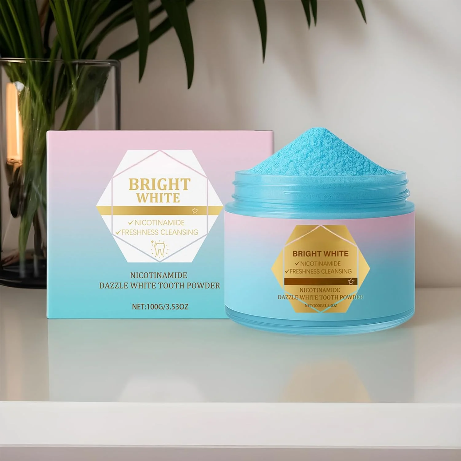 پودر خمیر دندان، مراقبت ملایم از دندان، پودر دندان ارگانیک ملایم با بافت ظریف برای تنفس با طراوت برای افراد سیگاری، سالمندان، بزرگسالان