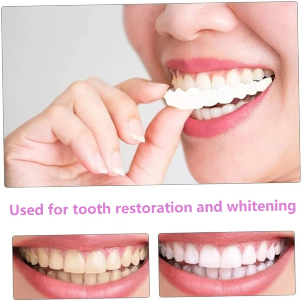 دندان مصنوعی موقت روکش دندان، دندان های فوری سفید کننده برای مردان و زنان، جایگزینی برای سفید کردن دندان های بد