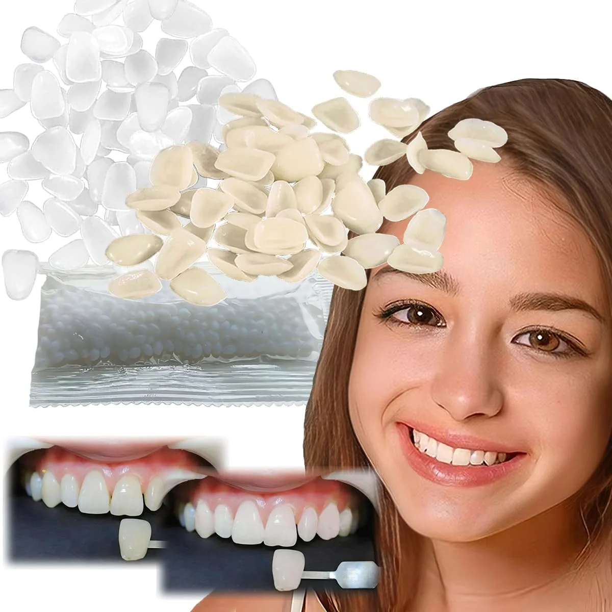 مجموعه ترمیم موقت دندان VEZE - گرانول های مهره های حرارتی و دندان های مصنوعی برای دندان های مصنوعی قالب گیری موقت و کیت جایگزینی مهره های حرارتی. 【دندان - قطعه زرد + سفید】 80 عدد مجموعه ترمیم موقت دندان VEZE - گرانول های مهره های حرارتی و دندان های مصنوعی برای دندان های مصنوعی قالب گیری موقت و کیت جایگزینی مهره های حرارتی. 【دندان - قطعه زرد + سفید】 80 عدد