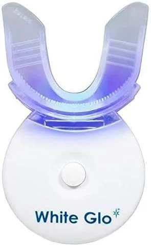 کیت سفید کننده حرفه ای دندان وایت گلو با نور ال ای دی برای دندان ها و لثه های حساس - ژل فعال شده با نور آبی برای بهترین نتیجه سفید کنندگی دندان - تایمر 10 دقیقه ای و 50 بار استفاده!