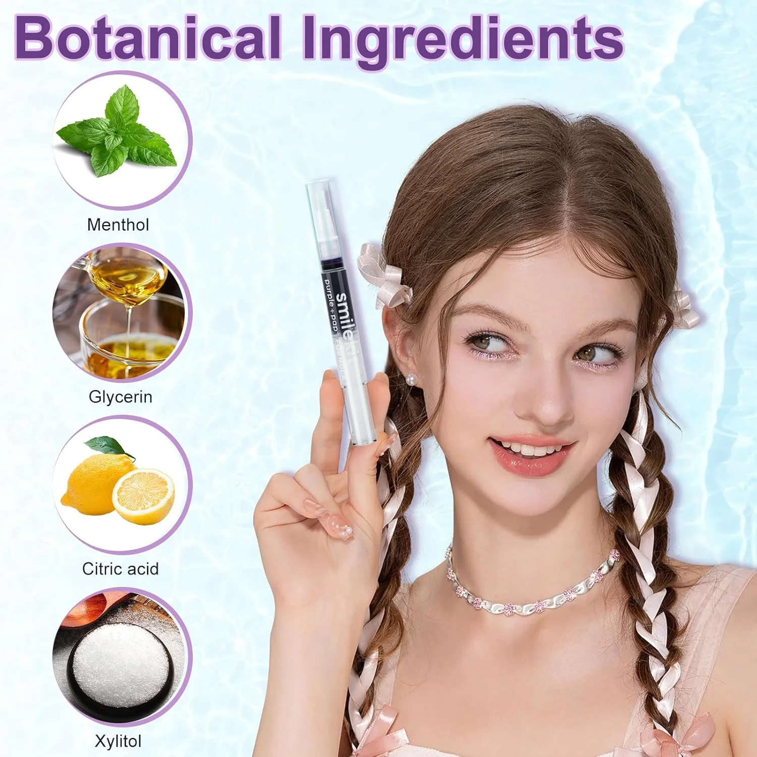 قلم سفید کننده دندان، بسته 6 عددی قلم سفید کننده دندان، سفید کننده دندان برای دندان های سفیدتر، حذف موثر لکه های چای قهوه و نیکوتین