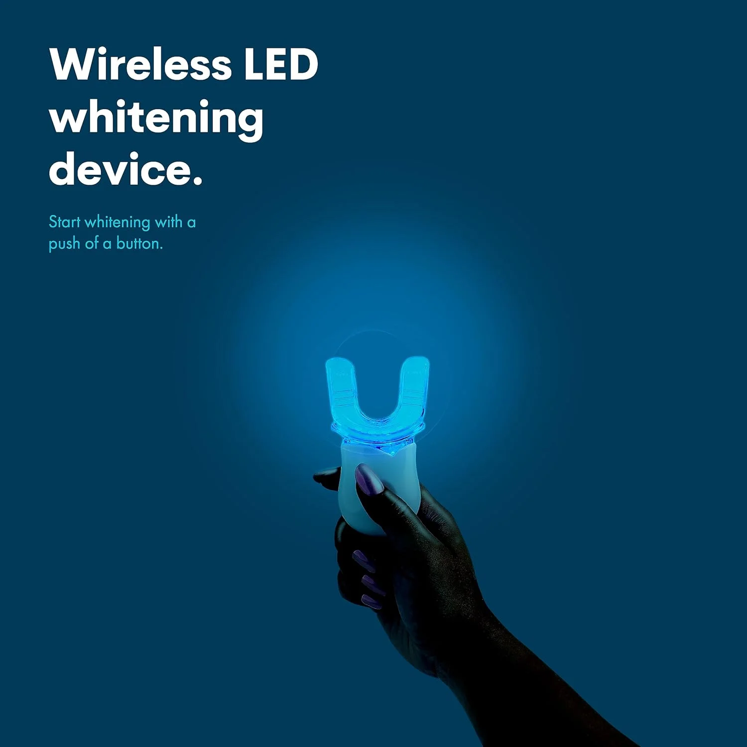 کیت سفید کننده دندان وایت پرل کو با نور LED، بی سیم، 35% کاربامید پراکسید، عامل حساسیت زدا، ایمن برای مینای دندان، ملایم برای دندان