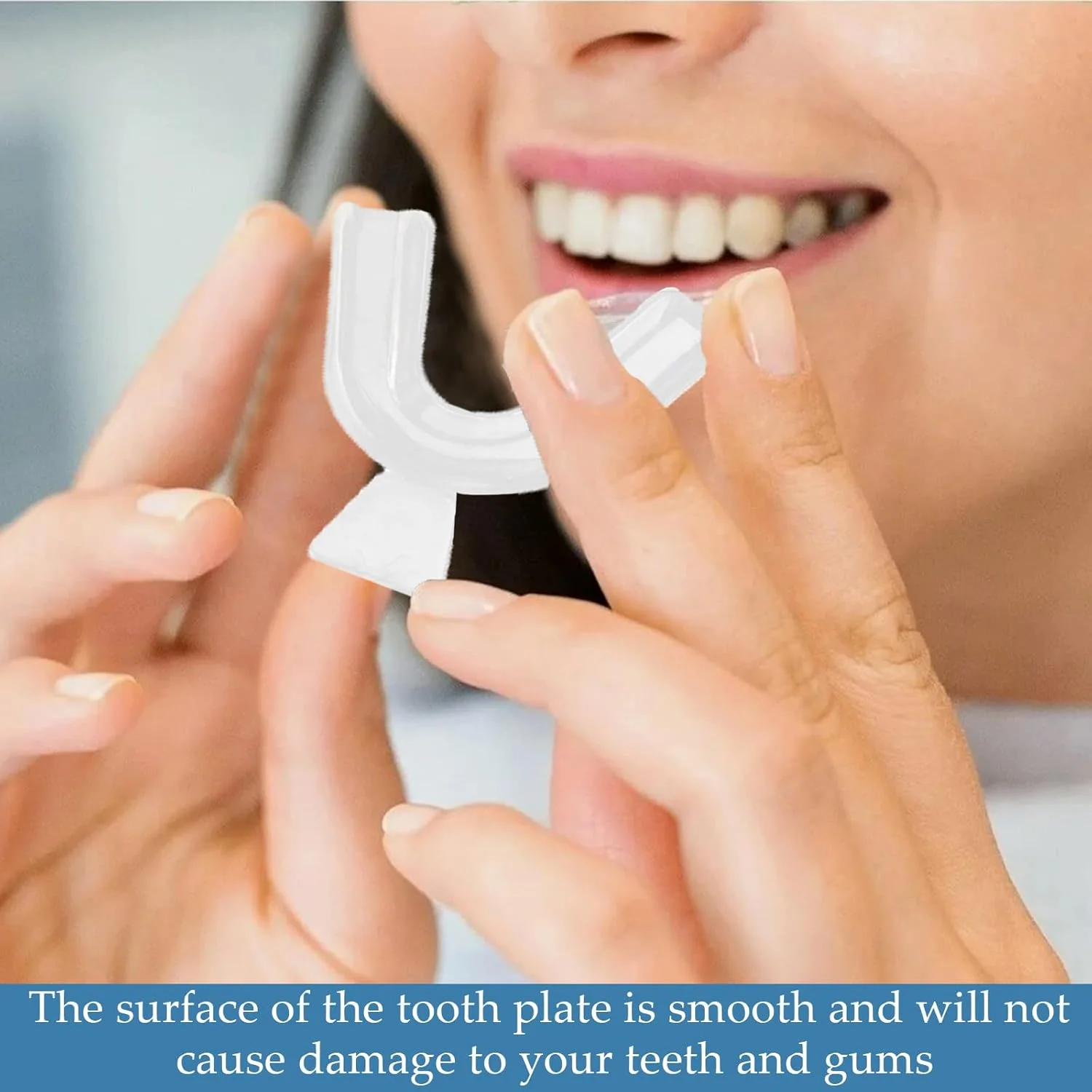 8 عدد قالب سفید کننده دندان، محافظ لثه ترموپلاستیک شفاف برای سفید کردن، ساییدن و محافظت از دندان