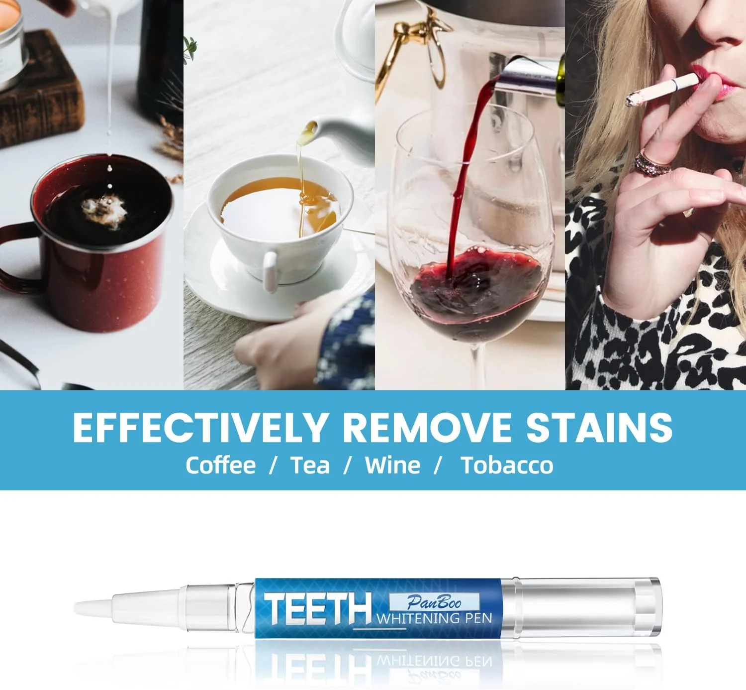 قلم سفید کننده دندان 4+1 (بسته 5 عددی)، بیش از 70 بار استفاده، استفاده دو بار در روز تا 1-6 درجه سفیدتر در 1-2 هفته، 4 قلم سفید کننده به همراه 1 قلم ضد حساسیت، ژل سفید کننده دندان موثر، بدون درد و ایمن برای مینای دندان