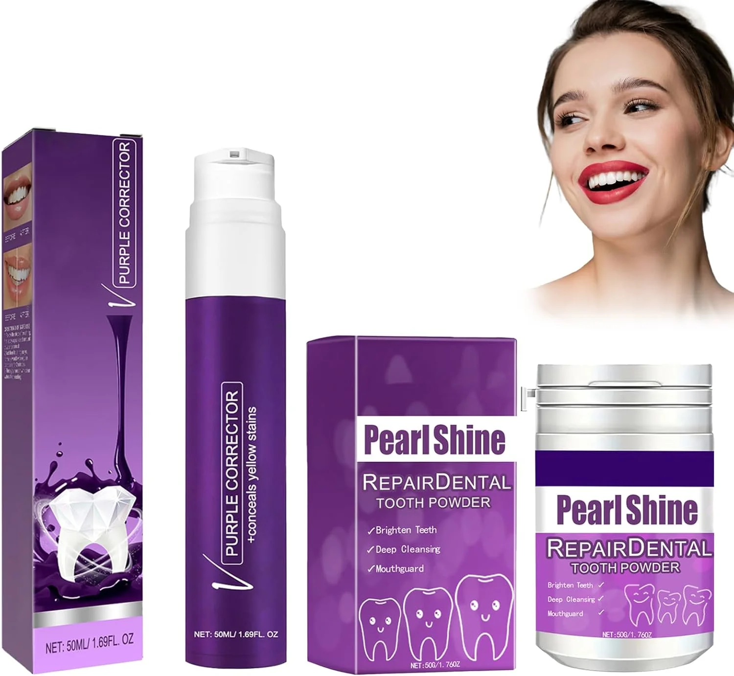 مجموعه دوتایی خمیر دندان و پودر بنفش Zyngkp (دو عدد)، خمیر دندان 50 میلی لیتری + پودر تمیز کننده دندان 50 گرمی، دندان های سفید، از بین برنده جرم و لکه، تنفس تازه، ضد بو، سفید کننده و مراقبت از دهان مجموعه دوتایی خمیر دندان و پودر بنفش Zyngkp (دو عدد)، خمیر دندان 50 میلی لیتری + پودر تمیز کننده دندان 50 گرمی، دندان های سفید، از بین برنده جرم و لکه، تنفس تازه، ضد بو، سفید کننده و مراقبت از دهان