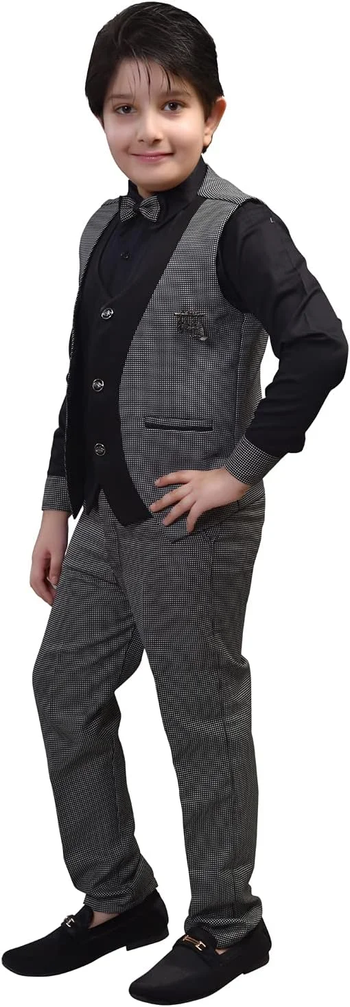 ست لباس پسرانه زولاریو، 3 تکه، شامل کت، شلوار و پیراهن، ایده آل برای عروسی و تولد.