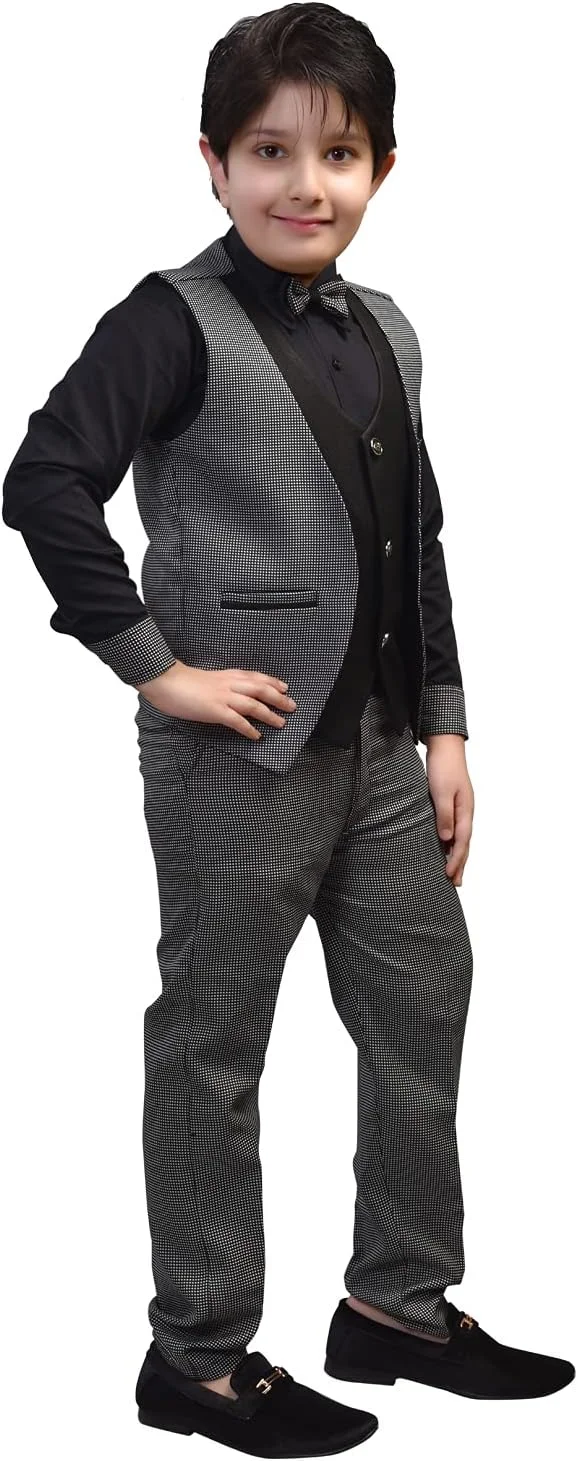 ست لباس پسرانه زولاریو، 3 تکه، شامل کت، شلوار و پیراهن، ایده آل برای عروسی و تولد.