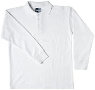 تی‌شرت پولو آستین بلند سفید پسرانه، بسته‌ی دوتایی، مناسب سنین ۲ تا ۱۱ سال
