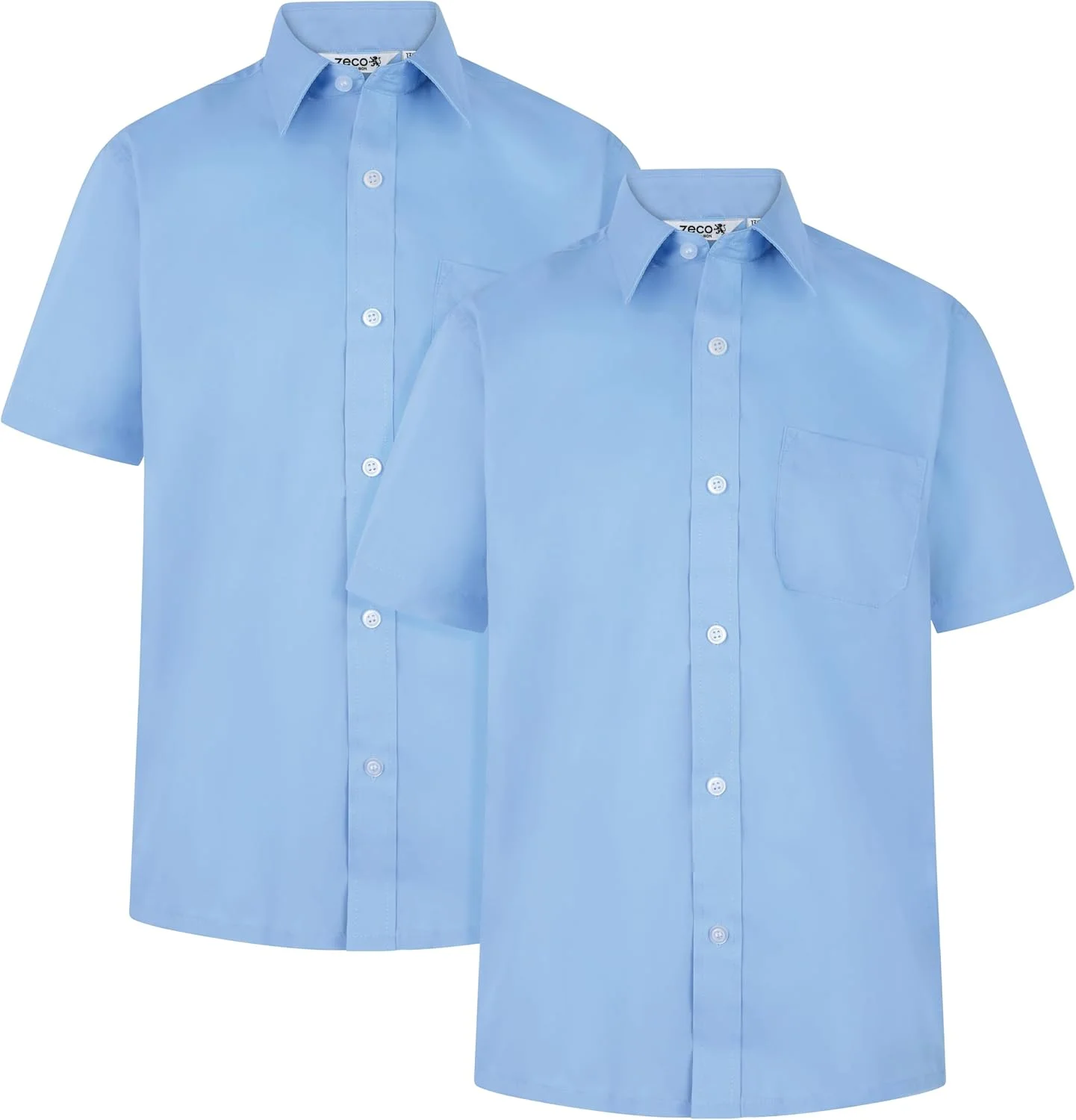 پیراهن آستین کوتاه پسرانه مدرسه ZECO - بسته دوتایی