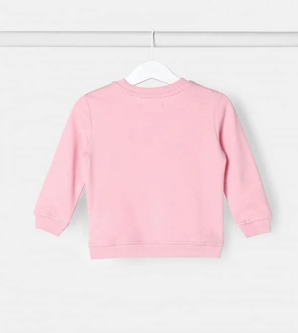 هودی آستین بلند صورتی بچه گانه زرافه - 12-18 ماه