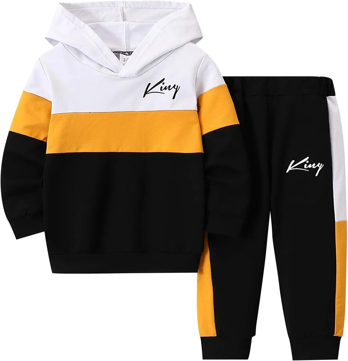 ست لباس پسرانه کودک Yoxindax، هودی خرسی چهارخانه، شلوار تکه دوزی، مناسب پاییز و زمستان