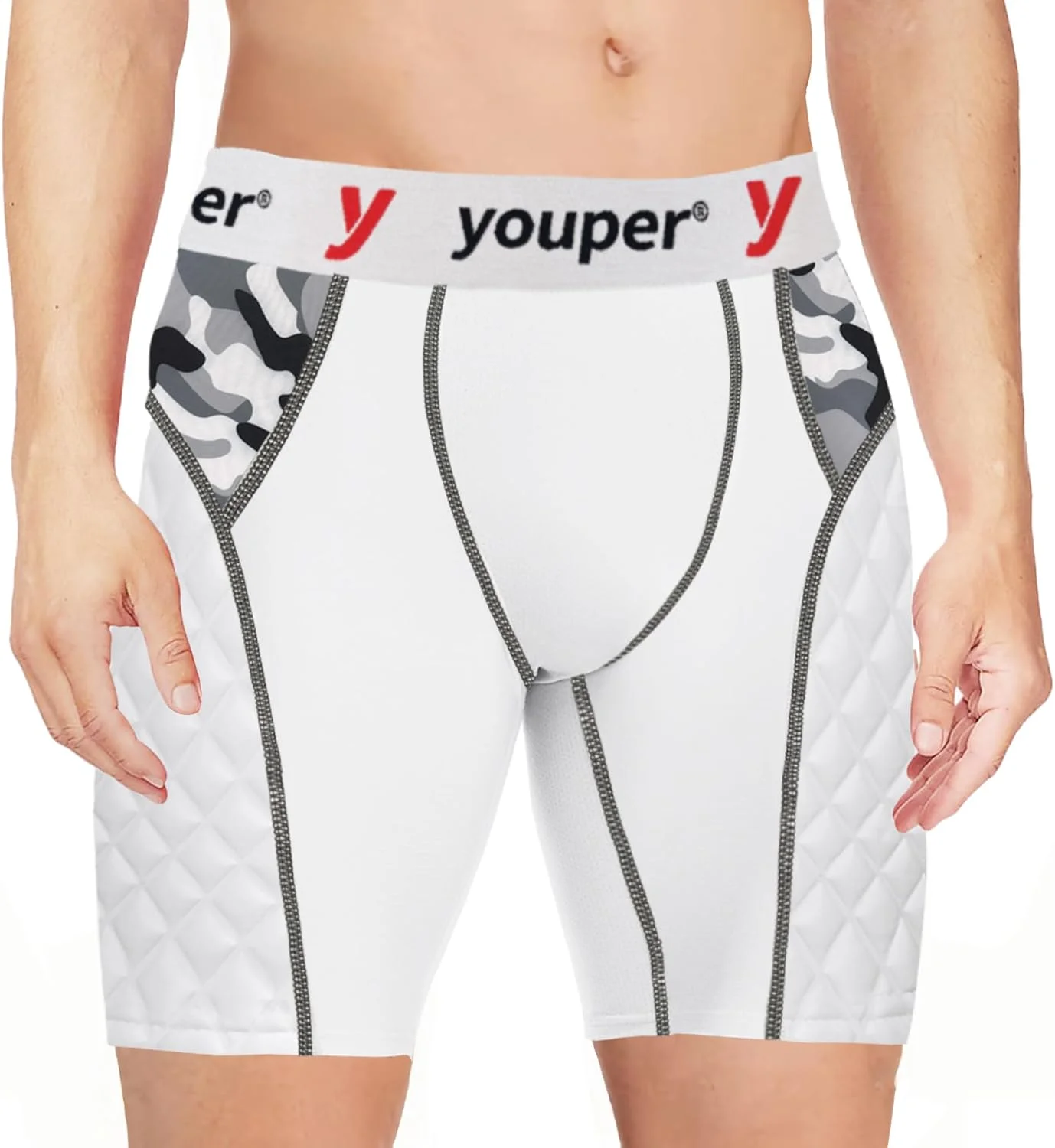 شورت اسلایدینگ پددار یوپر یوت الیت با جیب کاپ، شورت فشاری پسرانه برای بیسبال و فوتبال