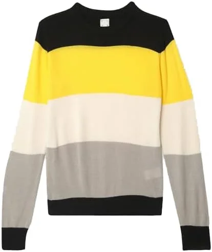 پلیور غیر رسمی رنگی پسرانه نئون زرد - سایز 9-10 سال