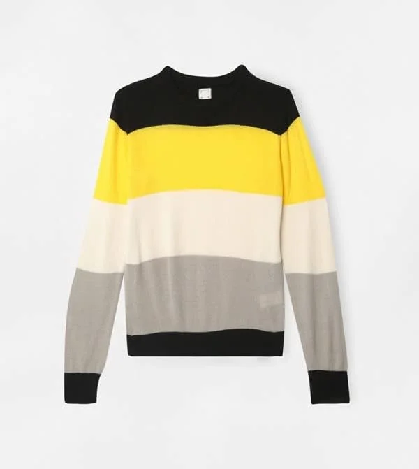 پلیور غیر رسمی رنگی پسرانه نئون زرد - سایز 9-10 سال