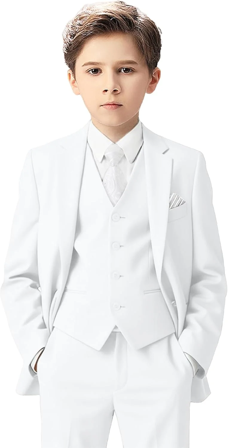 ست کت و شلوار 5 تکه پسرانه، مناسب کودکان و نوجوانان، لباس مجلسی و رسمی