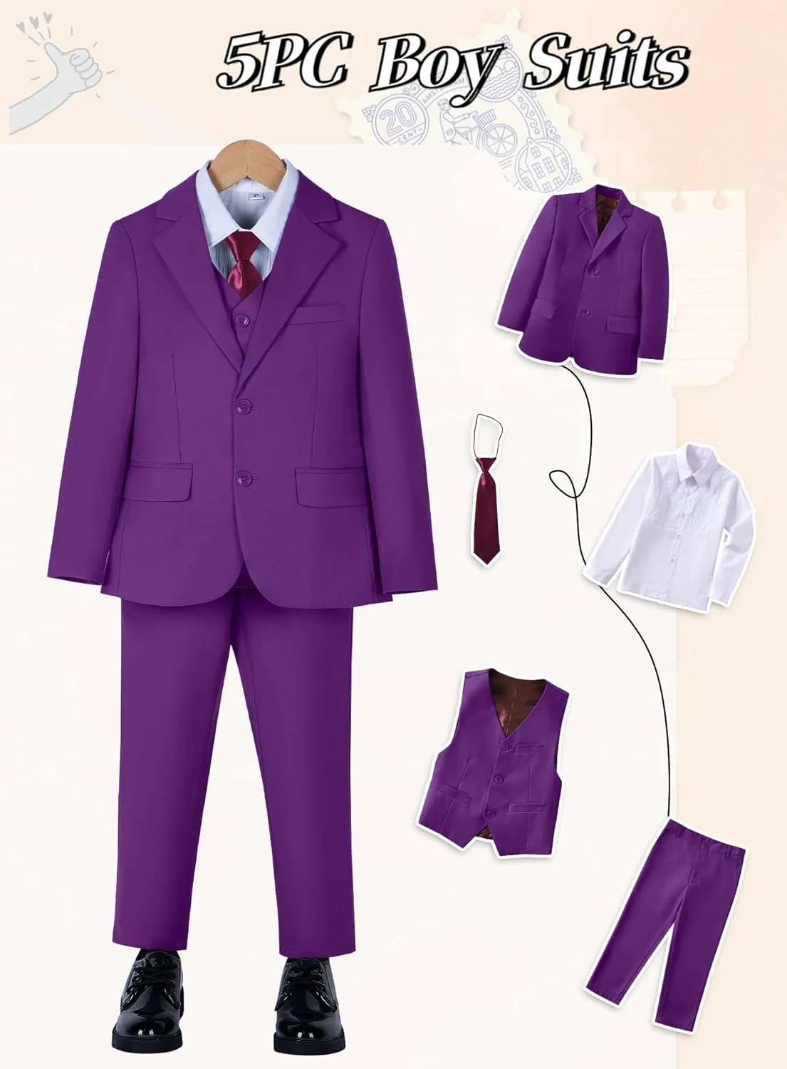 ست کت و شلوار پسرانه Yanlu مدل کلاسیک