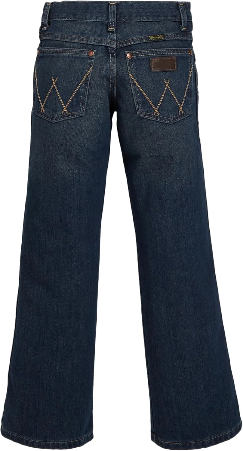 شلوار جین پسرانه رانگلر مدل Retro با فاق راحت و دمپای بوت‌کات