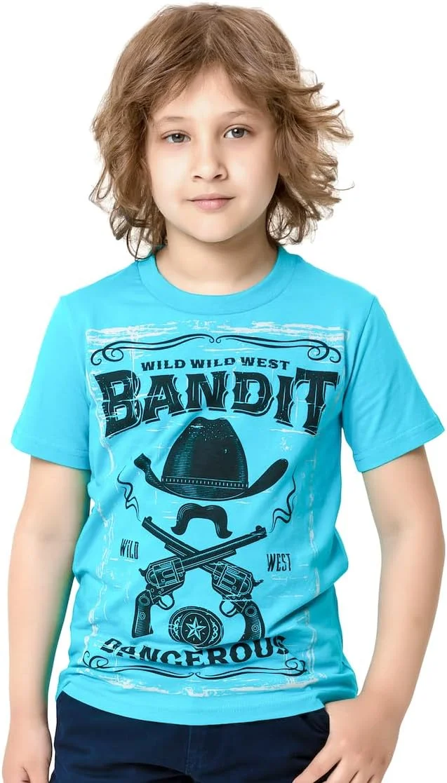 تی شرت آستین کوتاه یقه گرد چندتایی بچگانه پسرانه دخترانه (بسته 3 عددی)