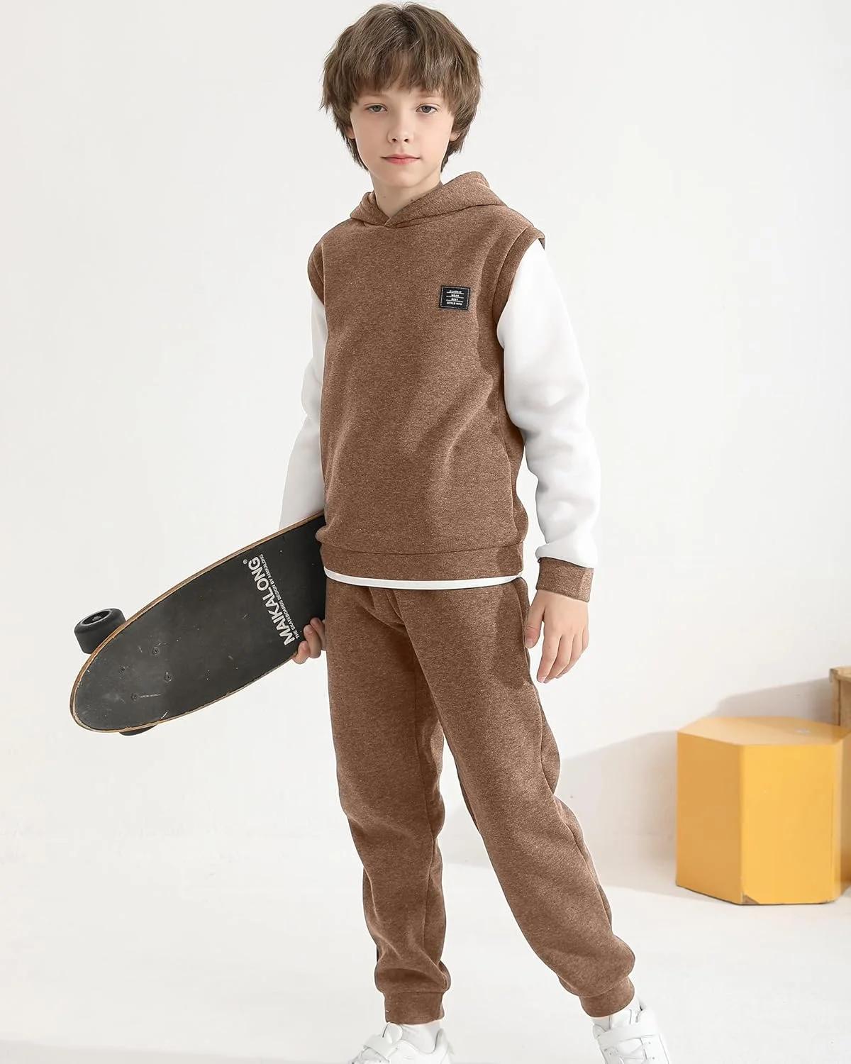 لباس پسرانه، ست لباس گرمکن کلاه دار پاییز و زمستان، ست لباس پسرانه سایز 7-14