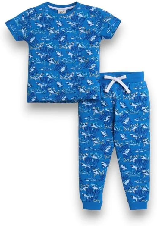 ست تی‌شرت و شلوارک پسرانه با طرح چاپی مدل SS24BPJST04