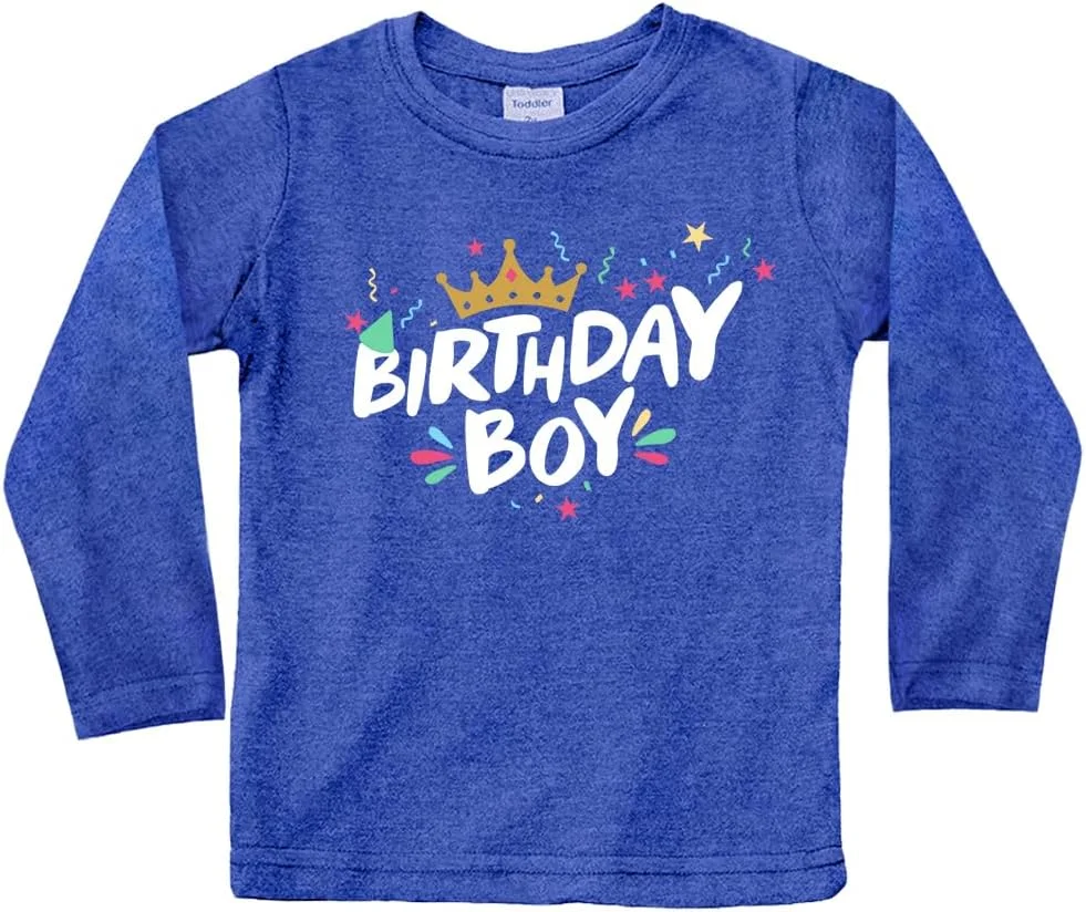 تی شرت پسر تولد مبارک برای پسران نوپا یک، دو، سه، چهار یا پنج ساله با طرح تاج تی شرت پسر تولد مبارک برای پسران نوپا یک، دو، سه، چهار یا پنج ساله با طرح تاج