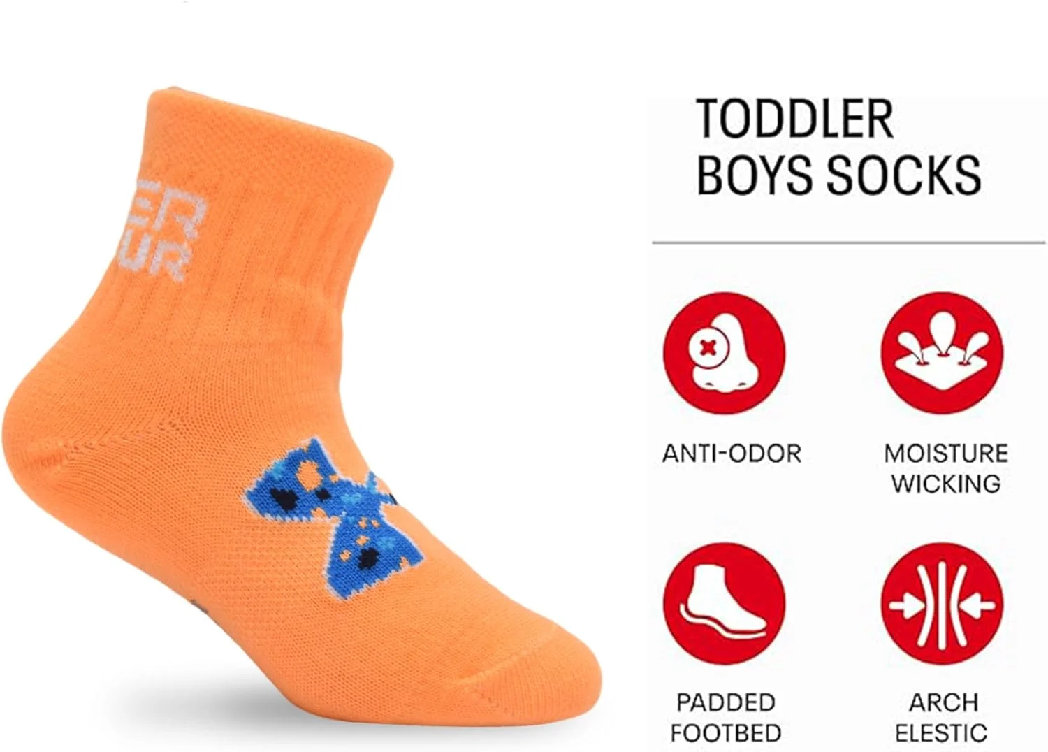 جوراب ساق کوتاه دخترانه آندر آرمور، بسته چندتایی