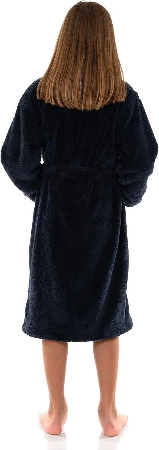 TowelSelections حوله پالتویی پسرانه، حوله لباسی پشمی نرم شال دار بچگانه