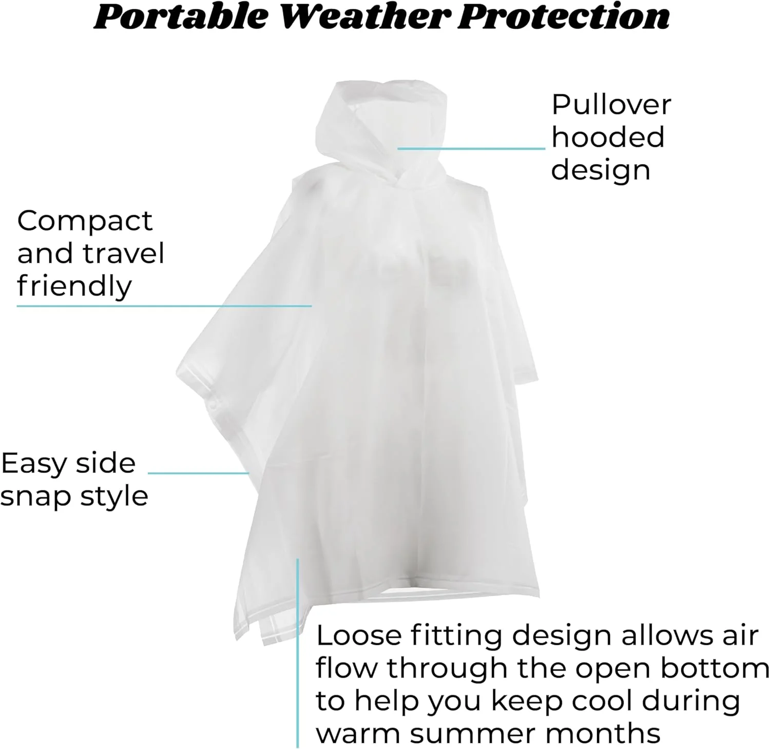 پانچو بارانی بچگانه یونی‌سکس