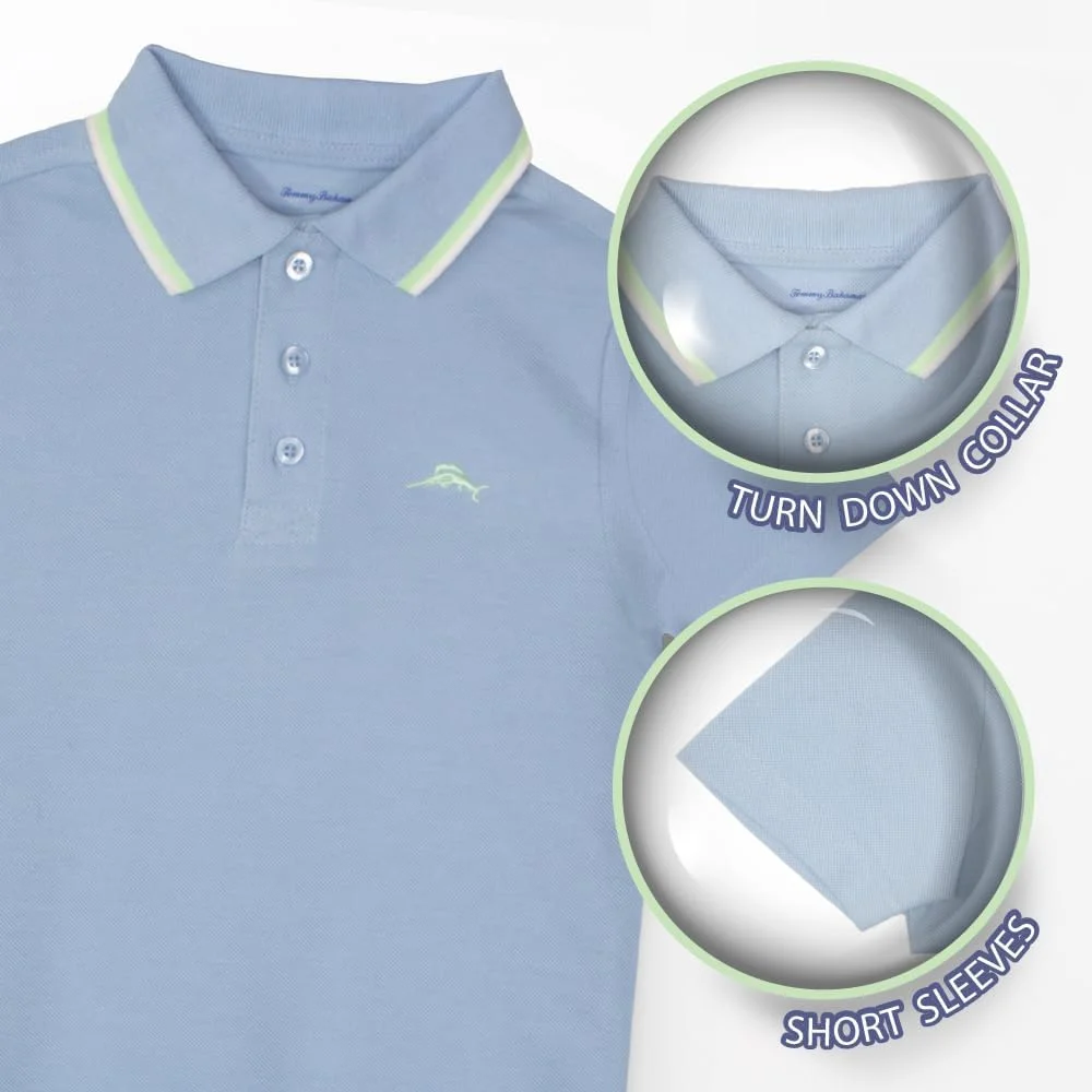 ست تی شرت پولو آستین کوتاه کلاسیک و شلوارک کمر کشی پسرانه تامی باهاما، لباس تابستانی غیر رسمی 2 تکه برای کودکان ست تی شرت پولو آستین کوتاه کلاسیک و شلوارک کمر کشی پسرانه تامی باهاما، لباس تابستانی غیر رسمی 2 تکه برای کودکان