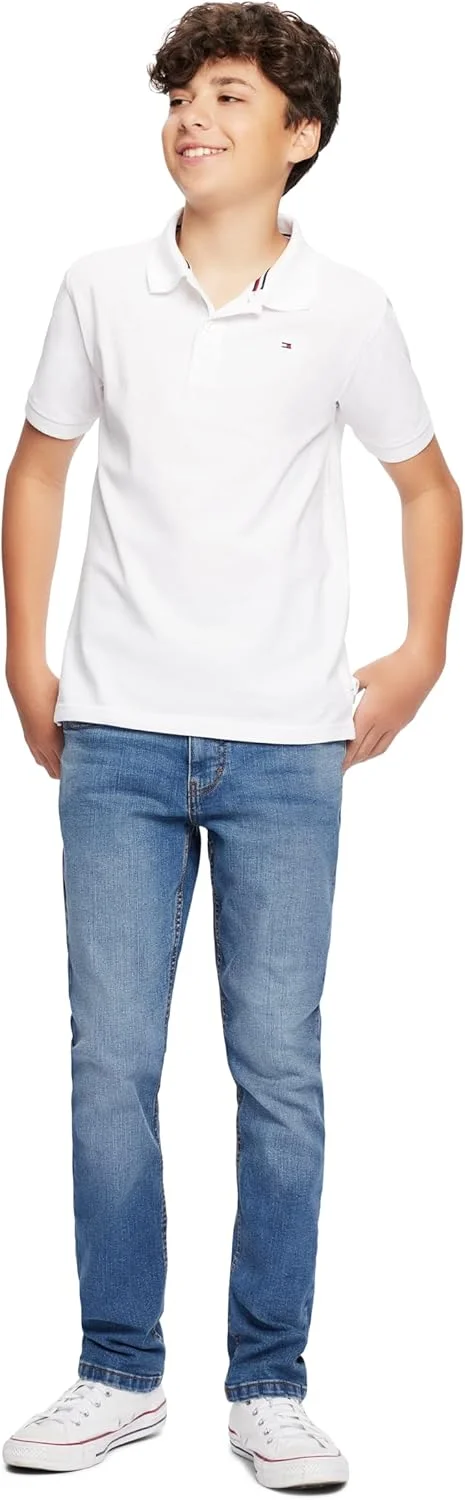 پولوشرت آستین کوتاه کشی پسرانه تامی هیلفیگر، با لوگوی گلدوزی شده